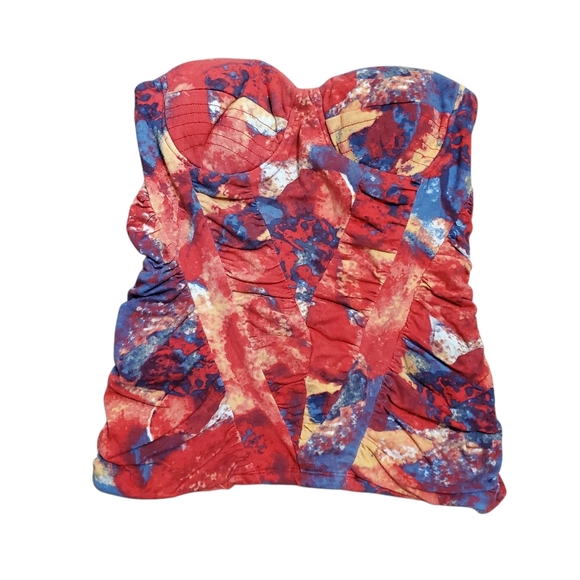 XOXO Tops - XOXO Tube Top Padded Push Up Tie Dye Y2K Vintage